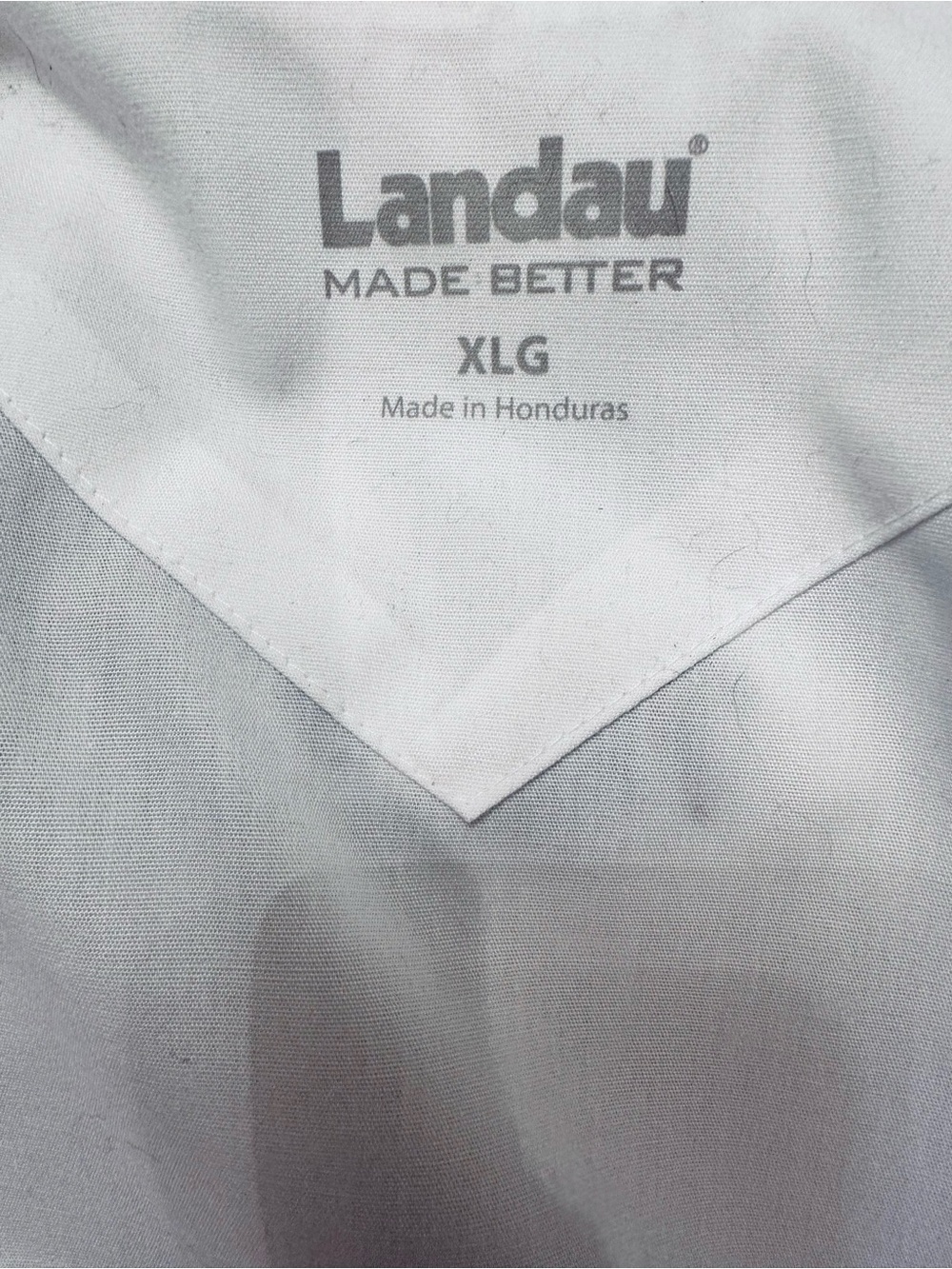 Landau Essentials White 4 Pocket Warm Up Scrub Jacket XL NWT - Picture 9 of 16